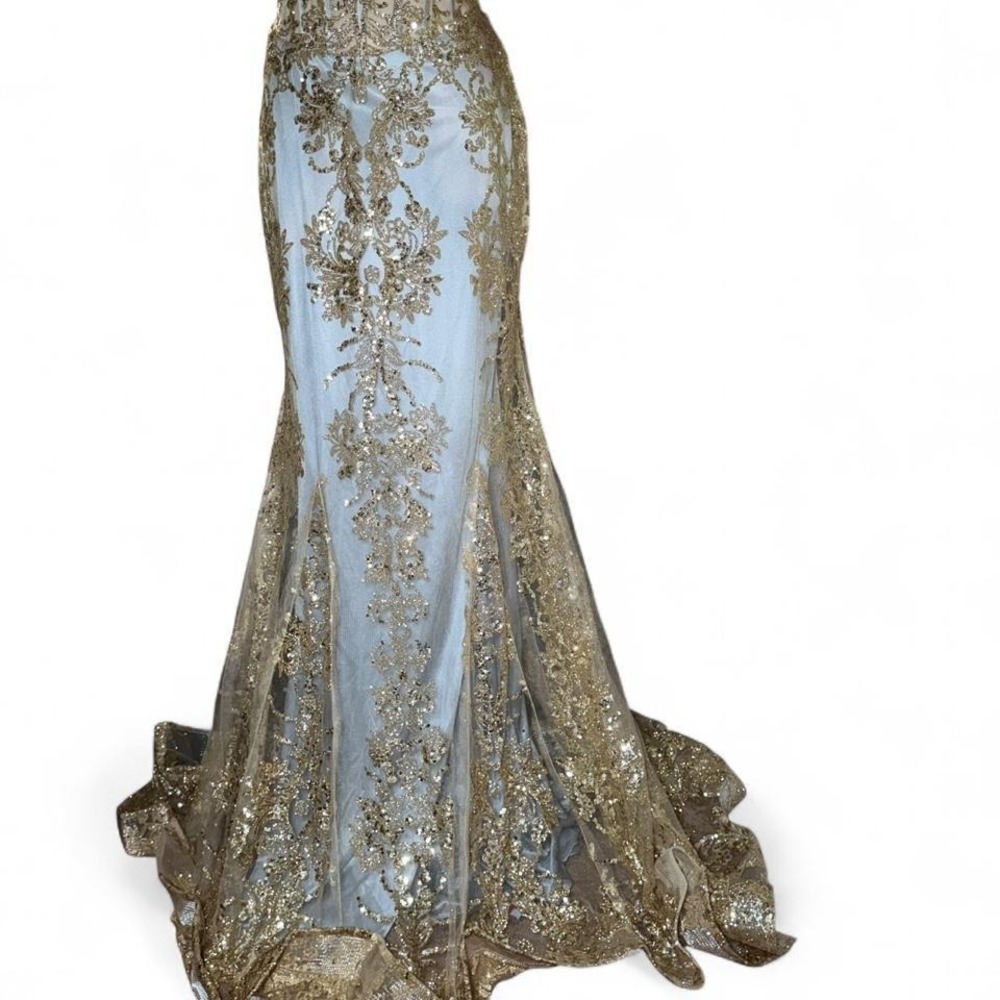 Y2K champagne gold goddess gown - Picture 5 of 7